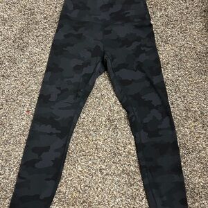 Lululemon Athletica Black Camouflage Leggings